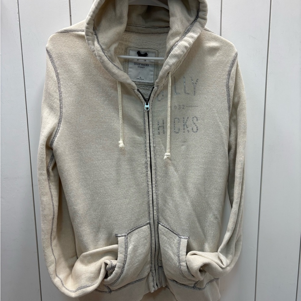 Gilly Hicks Cream Zip-Up Hoodie